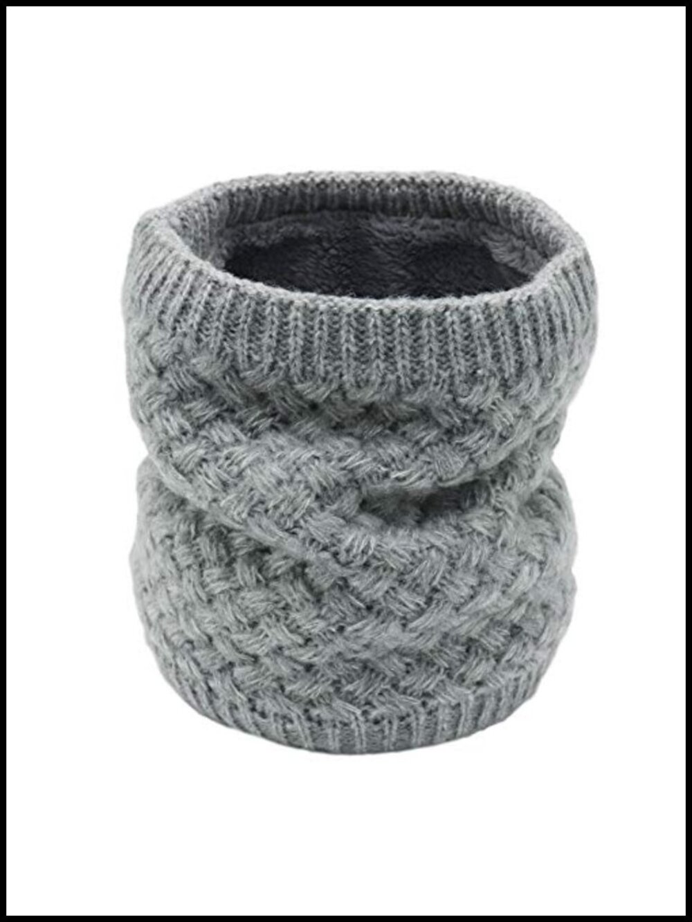 Winter Fleece Lined Knitted Neck Warmer Scarf Gaiter